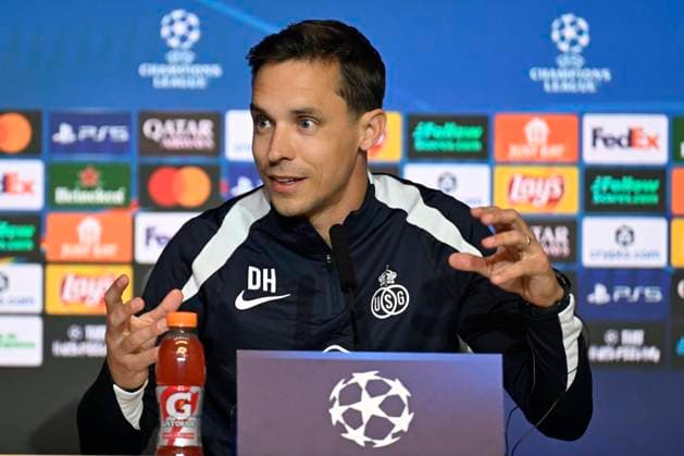 Atletico de Madrid v Royale Union Saint-Gilloise - UEFA Champions League Media Activities 03 11 2025 MADRID, SPAIN - NOVEMBER 03 : Hubert David head coach of Union Saint-Gilloise talking to the press during a press conference, PK, Pressekonferenz ahead of the UEFA Champions League 2025 26 League Phase MD4 match between Atletico de Madrid and Royale Union Saint-Gilloise on November 3, 2025 in Madrid, Spain, 03 11 2025 Madrid Spain  Copyright: xJanxDexMeuleneirx