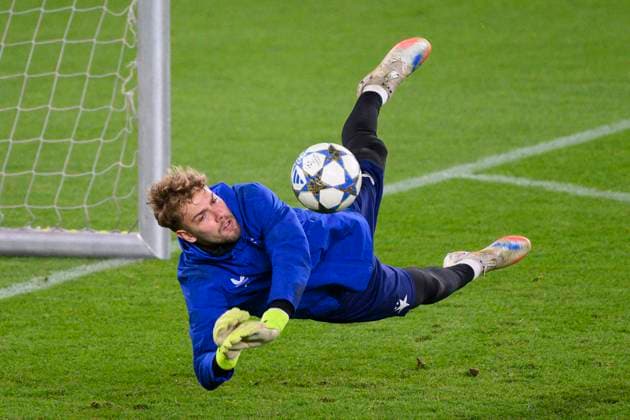 Goalkeeper Jakub Markovic of Slavia attends the training session prior to Champions League 4th qualifying round match SK Slavia Praha vs Arsenal FC in Prague, Czech Republic, November 3rd, 2025. (CTKxPhoto MichalxKamaryt) CTKPhotoP2025110306271  CTKPhotoP2025110306271