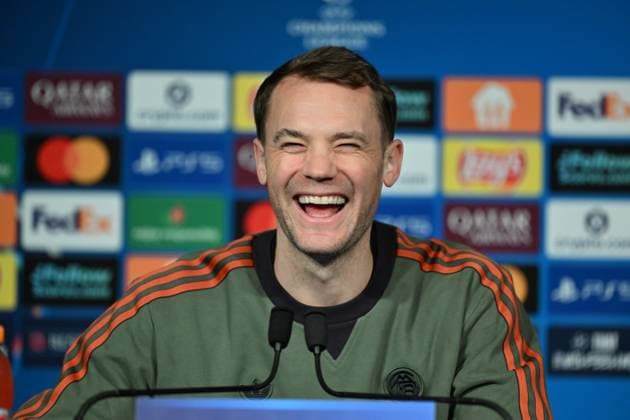 Ahead of PSG v FC Bayern Munich - UEFA Champions League PARIS, FRANCE - NOVEMBER 03: Goal keeper of FC Bayern Munich Manuel Neuer attends press conference, PK, Pressekonferenz ahead of UEFA Champions League first round day 4 football match between Paris Saint-Germain and FC Bayern Munich at Parc des Princes in Paris, France on November 03, 2025. Mustafa Yalcin Anadolu Paris France. Editorial use only. Please get in touch for any other usage.  Copyright: x2025xAnadoluxMustafaxYalcinx