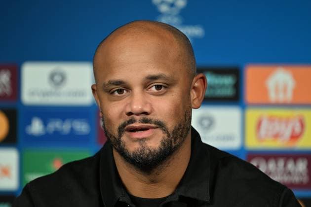 Ahead of PSG v FC Bayern Munich - UEFA Champions League PARIS, FRANCE - NOVEMBER 03: Head Coach of FC Bayern Munich Vincent Jean Mpoy Kompany attends press conference, PK, Pressekonferenz ahead of UEFA Champions League first round day 4 football match between Paris Saint-Germain and FC Bayern Munich at Parc des Princes in Paris, France on November 03, 2025. Mustafa Yalcin Anadolu Paris France. Editorial use only. Please get in touch for any other usage.  Copyright: x2025xAnadoluxMustafaxYalcinx