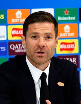 3rd November 2025; Anfield, Liverpool, Merseyside, England; UEFA Champions League Football, Liverpool versus Real Madrid press conference, PK, Pressekonferenz Real Madrid manager Xabi Alonso talks to the media ahead of tomorrow s Champions League Group match vs Liverpool  AlanxMartin