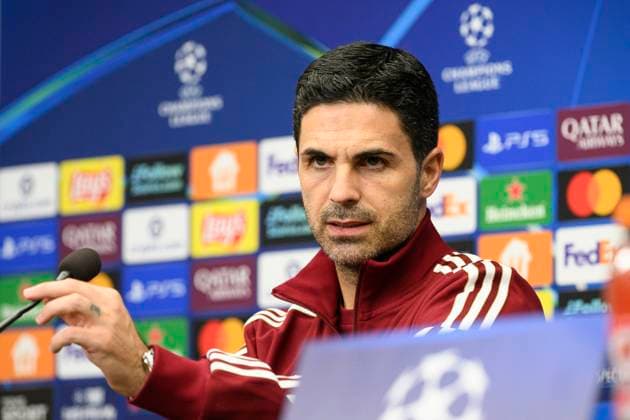 Arsenal coach Mikel Arteta speaks at the press conference, PK, Pressekonferenz prior to Champions League 4th qualifying round match SK Slavia Praha vs Arsenal FC in Prague, Czech Republic, November 3rd, 2025. (CTKxPhoto MichalxKamaryt) CTKPhotoP2025110306928  CTKPhotoP2025110306928