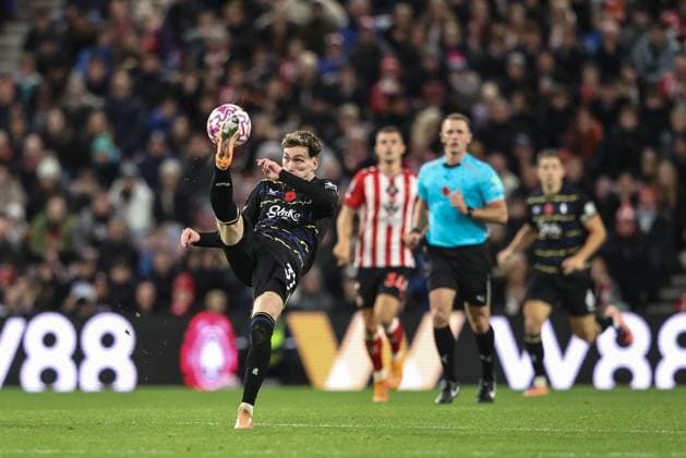 Premier League Sunderland v Everton James Garner of Everton in action during the Premier League match Sunderland vs Everton at Stadium Of Light, Sunderland, United Kingdom, 3rd November 2025 (Photo by Alfie Cosgrove News Images) Sunderland Stadium Of Light Tyne and Wear United Kingdom Copyright: xAlfiexCosgrove NewsxImagesx