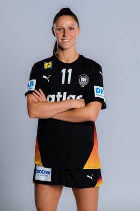 Gummersbach: Handball Frauen Deutschland - Fotoshooting Xenia Smits (Deutschland) Gummersbach Schwalbe Arena Deutschland