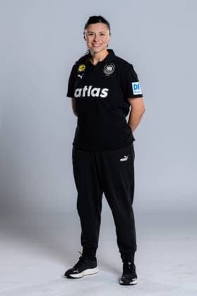 Gummersbach: Handball Frauen Deutschland - Fotoshooting Torwarttrainerin Jasmina Rebmann-Jankovic (Deutschland) Gummersbach Schwalbe Arena Deutschland