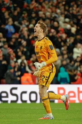 3rd November 2025; Stadium of Light, Sunderland, England; Premier League Football, Sunderland versus Everton; Robin Roefs of Sunderland shows his delight as he celebrates the equalising goal for 1-1 from Granit& xa0;Xhaka in the 46th minute  CraigxCowan