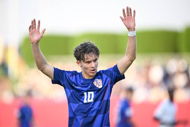 Fussball, Junioren U 17 WM 2025 in Doha Katar Vorrunde 03.11.2025 Gruppe C Senegal - Kroatien Niko Horvat (Kroatien Borussia Moenchengladbach)