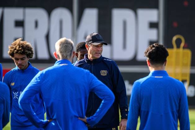 LEVERKUSEN, GERMANY - 4 NOVEMBER, 2025: Kasper Hjulmand - UEFA Champions League, MD-1, Practice Bayer 04 at BayArena.  Copyright: xx