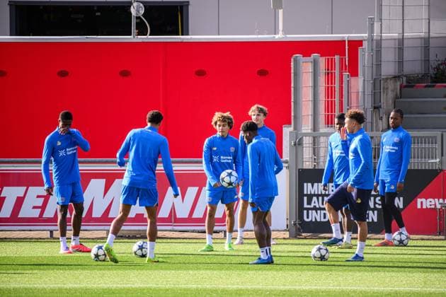 LEVERKUSEN, GERMANY - 4 NOVEMBER, 2025: - UEFA Champions League, MD-1, Practice Bayer 04 at BayArena.  Copyright: xx