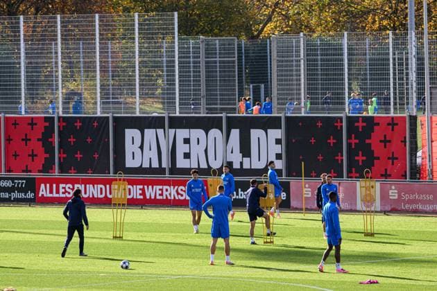 LEVERKUSEN, GERMANY - 4 NOVEMBER, 2025: - UEFA Champions League, MD-1, Practice Bayer 04 at BayArena.  Copyright: xx