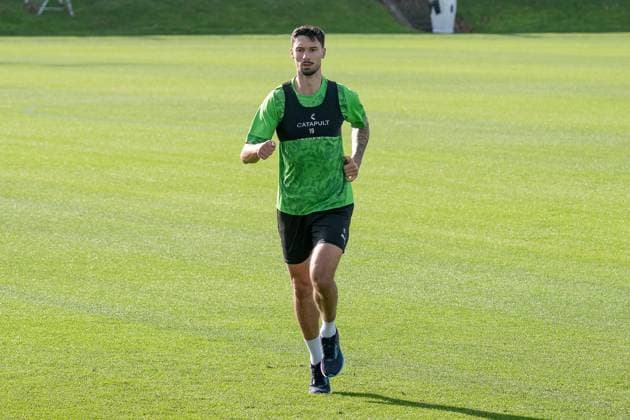 04.11.2025, Fussball: 1. Bundesliga, Saison 2025 2026, öffentliches Training, Borussia Moenchengladbach auf dem Trainingsgelände am Borussia Park. Tim Kleindienst (Borussia Moenchengladbach, 11) im Einzeltraining. Foto: Kirchner-Media Thomas Haesler Copyright: xKirchner-Media ThomasxHaeslerx