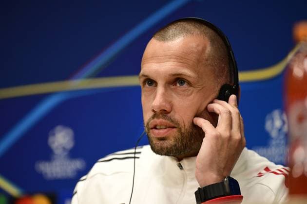 AMSTERDAM - Ajax coach Johnny Heitinga during the press conference, PK, Pressekonferenz before the Champions League match against Galatasaray at the De Toekomst sports complex on November 4, 2025, in Amsterdam, Netherlands. ANP OLAF KRAAK UEFA Champions League 2025-2026 xVIxANPxSportx xxANPxIVx 541204169 originalFilename: 541204169.jpg