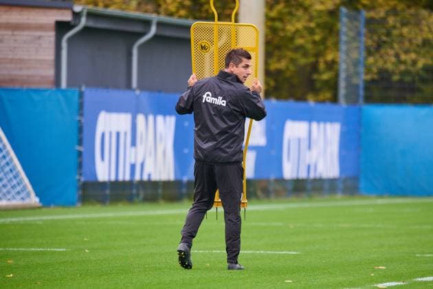 04.11.2025, Fußball, Herren, 2.BL, Saison 2025 2026, Training Holstein Kiel Trainer Marcel Rapp Kiel, Projensdorf Projensdorf, Trainigsplatz, Rase Schleswig-Holstein Deutschland