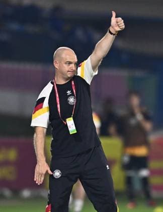 Germany v Colombia: Group G - FIFA U-17 World Cup Qatar 2025 Head coach of Germany Marc-Patrick MEISTER reacts during the FIFA U-17 World Cup Qatar 2025 Group G match between Germany and Colombia in Doha, Qatar, on November 4, 2025 DOHA Qatar Copyright: xNOUSHADx