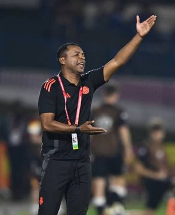 Germany v Colombia: Group G - FIFA U-17 World Cup Qatar 2025 Head coach of Colombia Fredy HURTADOreacts during the FIFA U-17 World Cup Qatar 2025 Group G match between Germany and Colombia in Doha, Qatar, on November 4, 2025 DOHA Qatar Copyright: xNOUSHADx