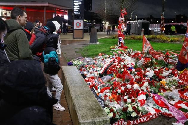 Liverpool v Real Madrid UEFA Champions League Fans pay visit the Diego Jota memorial before the UEFA Champions League match at Anfield, Liverpool UK Newspapers OUT Copyright: xMaxxTomlinsonx FIL-22464-0022