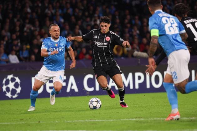November 4, 2025, Napoli, Napoli, Italia: FaroÂ¨s Chaibi of Eintracht Francoforte During the Champions League match between Napoli and Eintracht Frankfurt on November 4, 2025, at the Diego Armando Maradona Stadium in Naples..Photo: Napoli Italia - ZUMAs236 20251104_aap_s236_032 Copyright: xFabioxSassox