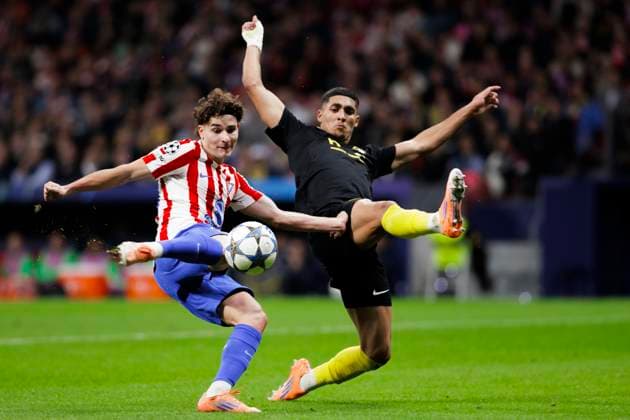 UEFA champions league - Atletico de Madrid vs Union Saint-Gilloise MADRID,SPAIN - 4 November:Julian Alvarez of Atletico de Madrid scores a goal during UEFA champions league 2025 26 match between Atletico de Madrid and Union Saint-Gilloise at Riyadh Air Metropolitano Stadium. (Photo by Guille Martinez f22photo) Madrid Riyadh Air Metropolitano Stadium Spain Copyright: xGuillermoxMartinezx