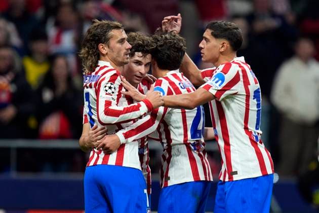 ESP: Atletico de Madrid - Royale Union Saint-Gilloise. UEFA Champions League. Matchday 4. Julian Alvarez of Atletico de Madrid celebrates after scoring goal during the UEFA Champions League match, between Atletico de Madrid and Royale Union Saint-Gilloise, matchday 3, played at Riyadh Air Mertropolitano Stadium on November 4, 2025 in Madrid, Spain. kpng Copyright: xCesarxCebollax xPRESSINx PS_251104_ATM_SAI_2526_1964