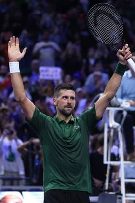 ATP, Tennis Herren 250 tournament in Athens ATHENS, GREECE - NOVEMBER 4: Novak Djokovic of Serbia celebrates after the Hellenic Championship ATP 250, at OAKA Olympic Athletic Center, in Athens, Greece, on November 4, 2025. Costas Baltas Anadolu Athens Greece. Editorial use only. Please get in touch for any other usage.  Copyright: x2025xAnadoluxCostasxBaltasx