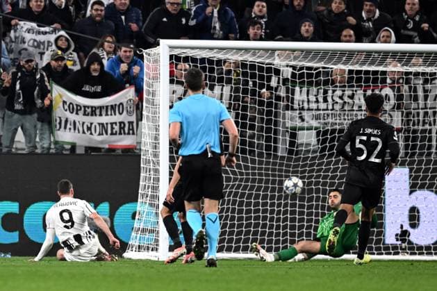 Db Torino 04 11 2025 - Champions League Juventus-Sporting Clube foto Daniele Buffa Image nella foto: gol Dusan Vlahovic 