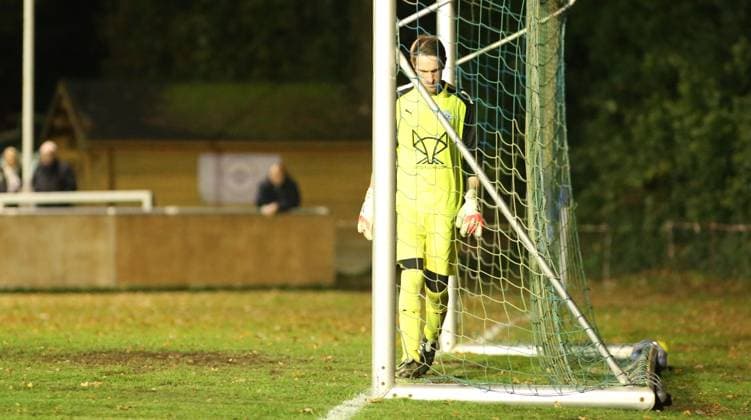 RECORD DATE NOT STATED Fußball, Saison 2025 2026, Lotto-Pokal, Hamburg, 4. Runde, Spielvereinigung Blankenese - TuS Dassendorf. Marcel Köhler (Blankenese). Blankenese Hamburg
