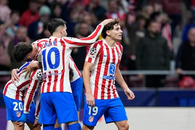 November 4, 2025, Madrid, Madrid, SPAIN: Julian Alvarez of Atletico de Madrid celebrates a goal during the UEFA Champions League 2025 26 League Phase MD4 match between Atletico de Madrid and R. Union Saint-Gilloise at Estadio Metropolitano on November 04, 2025 in Madrid, Spain. Madrid SPAIN - ZUMAa181 20251104_zaa_a181_162 Copyright: xOscarxJ.xBarrosox