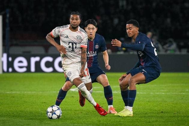 Champions League PSG vs FC Bayern Munich - FA FC Bayern Munich’s midfielder Konrad Laimer during the UEFA Champions League football match between Paris Saint-Germain and FC Bayern Munich at the Parc des Princes Stadium in Paris on November 4, 2025. Photo by Firas Abdullah ABACAPRESS.COM Paris Ile-de-France France  Copyright: xAbdullahxFiras ABACAx