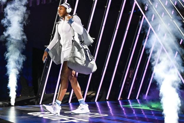 WTA, Tennis Damen Finals 2025 - Day Four RIYADH, SAUDI ARABIA NOVEMBER 4, 2025: Coco Gauff of the United States arrives ahead of her group-stage match against Jasmine Paolini of Italy, on Day 4 of the 2025 WTA Finals, part of the Hologic WTA Tour, at King Saud University Indoor Arena in Riyadh, Saudi Arabia, on November 4, 2025. Riyadh Saudi Arabia  Copyright: xSTRx originalFilename:str-wtafinal251104_npXEF.jpg