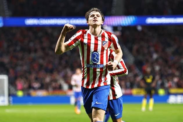 Conor Gallagher (Atletico), NOVEMBER 4, 2025 - Football Soccer : Gallagher celebrate after his goal during UEFA Champions League league phase match day 4 between Club Atletico de Madrid - Royal Union Saint-Gilloise at the Estadio Metropolitano in Madrid, Spain. Noxthirdxpartyxsales  aflo_309360205