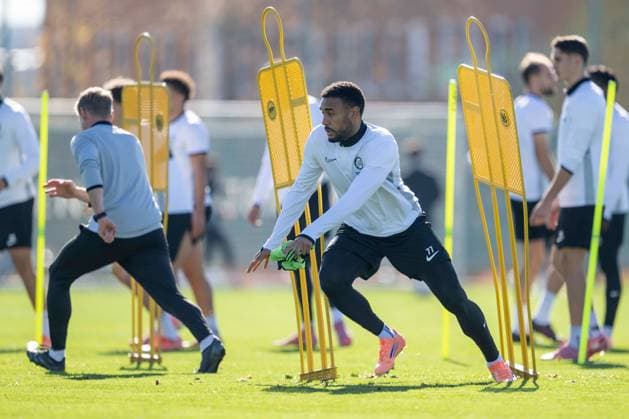 SOCCER - UEFA EL, Sturm vs Nottingham GRAZ,AUSTRIA,05.NOV.25 - SOCCER - UEFA Europa League, SK Sturm Graz vs Nottingham Forest, preview, training Sturm. Image shows Maurice Malone (Sturm).  GEPAxpictures xAvnixRetkoceri