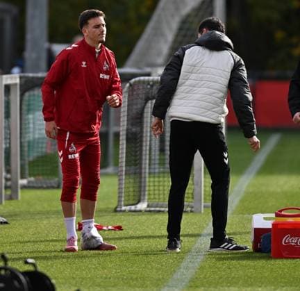 05.11.2025, xophax, Fussball 1.Bundesliga, 1.FC Koeln Training Derbywoche Said El Mala verletzt (DFL DFB REGULATIONS PROHIBIT ANY USE OF PHOTOGRAPHS as IMAGE SEQUENCES and or QUASI-VIDEO) Koeln
