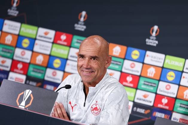SOCCER - UEFA EL, RBS vs Deventer SALZBURG,AUSTRIA,05.NOV.25 - SOCCER - UEFA Europa League, Red Bull Salzburg vs Go Ahead Eagles Deventer, preview, press conference, PK, Pressekonferenz RBS. Image shows head coach Thomas Letsch (RBS).  GEPAxpictures xDavidxGeieregger