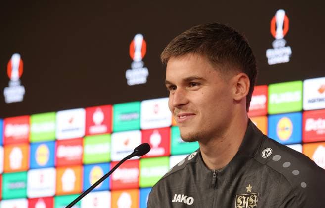 Stuttgart , Fußball Pressekonferenz PK VfB Stuttgart , Ramon Hendriks