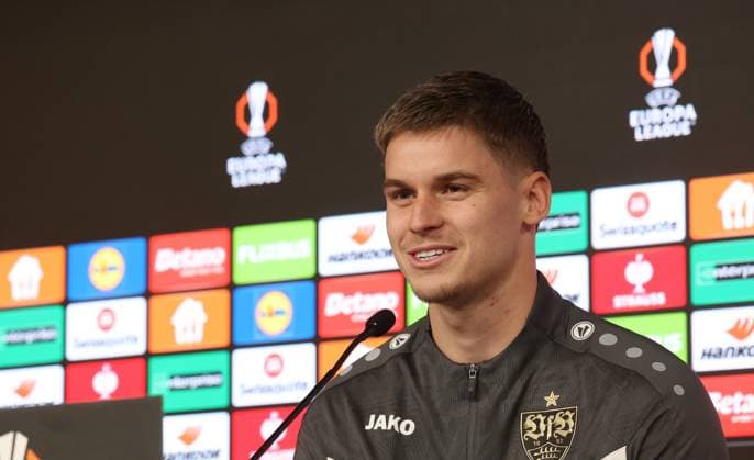 Stuttgart , Fußball Pressekonferenz PK VfB Stuttgart , Ramon Hendriks