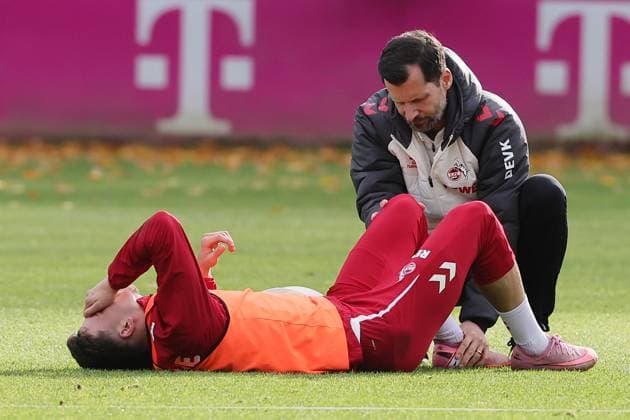 1. FC Köln 1. FC Köln, Training, Said El Mala (1. FC Köln) verletzte sich im Training, 05.11.2025, Bild: