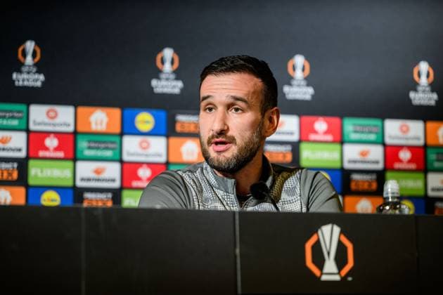 251105 Head coach Anes Mravac during a UEFA Europa League press conference, PK, Pressekonferenz with Malmö FF on November 5, 2025 in Malmö. Photo: Petter Arvidson BILDBYRAN kod PA PA1106 fotboll football soccer fotball uefa europa league europa league presskonferens press conference malmö ff bbeng Copyright: PETTERxARVIDSON BB251105PA073