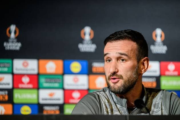 251105 Head coach Anes Mravac during a UEFA Europa League press conference, PK, Pressekonferenz with Malmö FF on November 5, 2025 in Malmö. Photo: Petter Arvidson BILDBYRAN kod PA PA1106 fotboll football soccer fotball uefa europa league europa league presskonferens press conference malmö ff bbeng Copyright: PETTERxARVIDSON BB251105PA074