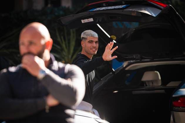 November 5, 2025, Turin, Turin, Italy: Carlos Alcaraz arrives in Turin to compete at the 2025 Tennis ATP, Tennis Herren FINALS Turin Italy - ZUMAm214 20251105_zip_m214_003 Copyright: xMatteoxSeccix