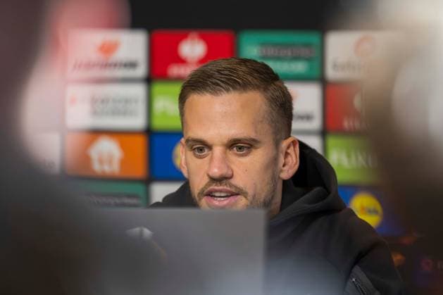SOCCER - UEFA EL, Sturm vs Nottingham GRAZ,AUSTRIA,05.NOV.25 - SOCCER - UEFA Europa League, SK Sturm Graz vs Nottingham Forest, preview, press conference, PK, Pressekonferenz Sturm. Image shows Tomi Horvat (Sturm).  GEPAxpictures xAvnixRetkoceri