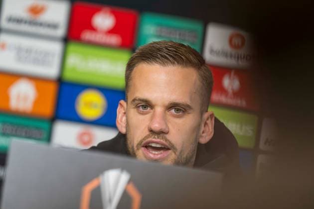 SOCCER - UEFA EL, Sturm vs Nottingham GRAZ,AUSTRIA,05.NOV.25 - SOCCER - UEFA Europa League, SK Sturm Graz vs Nottingham Forest, preview, press conference, PK, Pressekonferenz Sturm. Image shows Tomi Horvat (Sturm).  GEPAxpictures xAvnixRetkoceri