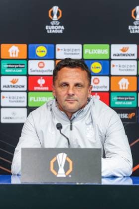 GNK Dinamo press conference, PK, Pressekonferenz GNK Dinamo head coach Mario Kovacevic during press conference before UEFA Europa League group phase football match with Celta Vigo in Zagreb, Croatia on 05. November 2025.  GoranxStanzl PIXSELL