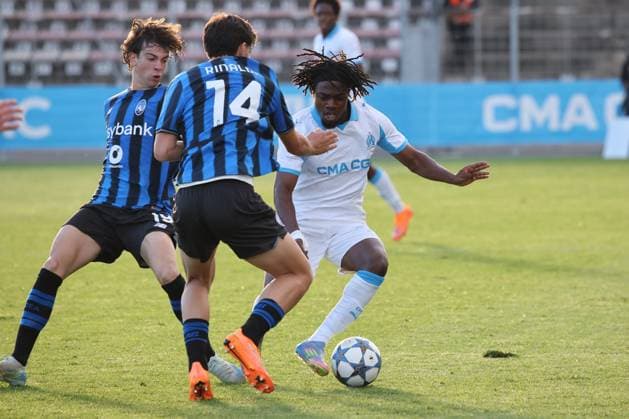 Youth League : OM contre Atalanta au stade Francis-Turcan à Martigues PHOTOPQR LA PROVENCE LAURENSON Philippe ; Martigues ; 05 11 2025 ; Youth League : OM contre Atalanta au stade Francis-Turcan à Martigues Martigues Bouches-du-Rhône France  Copyright: xPHOTOPQR LAxPROVENCE MAXPPPxLAURENSONxPhilippex 20251105PVL8289 20251105PVL8289