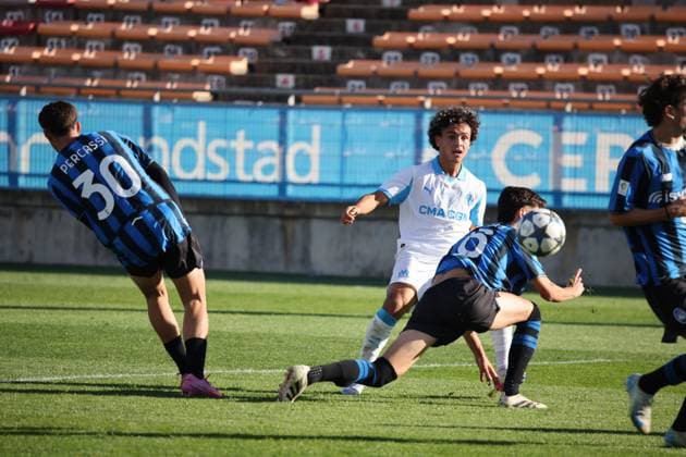 Youth League : OM contre Atalanta au stade Francis-Turcan à Martigues PHOTOPQR LA PROVENCE LAURENSON Philippe ; Martigues ; 05 11 2025 ; Youth League : OM contre Atalanta au stade Francis-Turcan à Martigues Martigues Bouches-du-Rhône France  Copyright: xPHOTOPQR LAxPROVENCE MAXPPPxLAURENSONxPhilippex 20251105PVL8298 20251105PVL8298