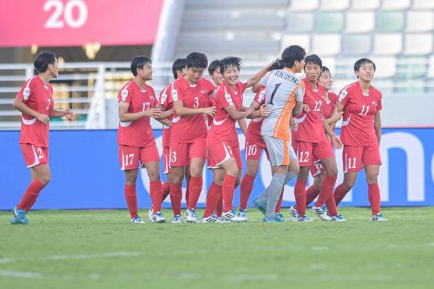 CALCIO - FIFA Mondiali - U17, U 17 Women - Semifinal - Brazil vs North Korea A player of Korea DPR U-17 celebrates the goal of 1-0 during the FIFA U-17 Women s World Cup Morocco 2025 Semifinal match between Brazil and Korea DPR in Rabat, Morocco, on November 5, 2025, at the Olympic Stadium Morocco Morocco  Copyright: xIPAxSport ABACAx