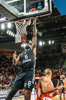 6. Spieltag BKT Euro Cup; Ratiopharm Ulm gegen London Lions, Ratiopharm Arena Ulm 07.11.2025 Morayo Soluade (London Lions, 6) Ulm 07.11.2025 - 6. Spieltag BKT EuroCup, Ratiopharm Ulm gegen London Lions, Ratiopharm Arena Ulm Copyright: xBEAUTIFULxSPORTS Märklx