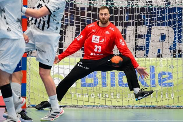 Balingen: DHB Pokal - Achtelfinale - HBW Balingen - THW Kiel Torhueter Andreas Wolff (THW Kiel) Balingen Baden-Württemberg Deutschland