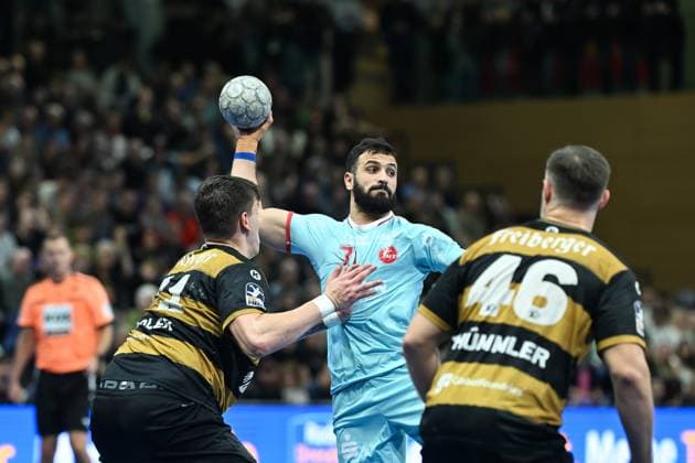 Mohamed Amine Darmoul (MT Melsungen , 71) HC Elbflorenz 2006 vs. MT Melsungen, DHB-Pokal Herren, Spielzeit 2025 2026, 05.11.2025 HC Elbflorenz 2006 vs. MT Melsungen, DHB-Pokal Herren, Spielzeit 2025 2026, 05.11.2025 Dresden Copyright: xEibner-Pressefoto xHoepnerx EP_PHR