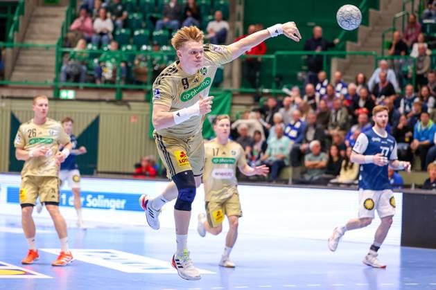 05.11.2025, Handball, Achtelfinale DHB-Pokal, Bergischer HC - TSV Hannover-Burgdorf, Unihalle Wuppertal: Vilhelm Poulsen (TSV Hannover Burgdorf 09) Nordrhein-Westfalen Deutschland