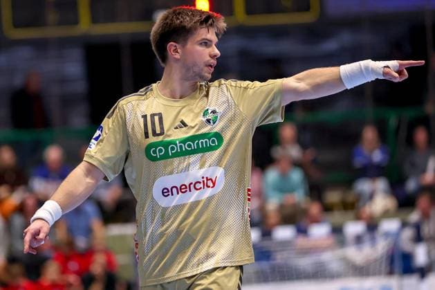 05.11.2025, Handball, Achtelfinale DHB-Pokal, Bergischer HC - TSV Hannover-Burgdorf, Unihalle Wuppertal: Renars Uscins (TSV Hannover Burgdorf 10) gestikulierend Nordrhein-Westfalen Deutschland